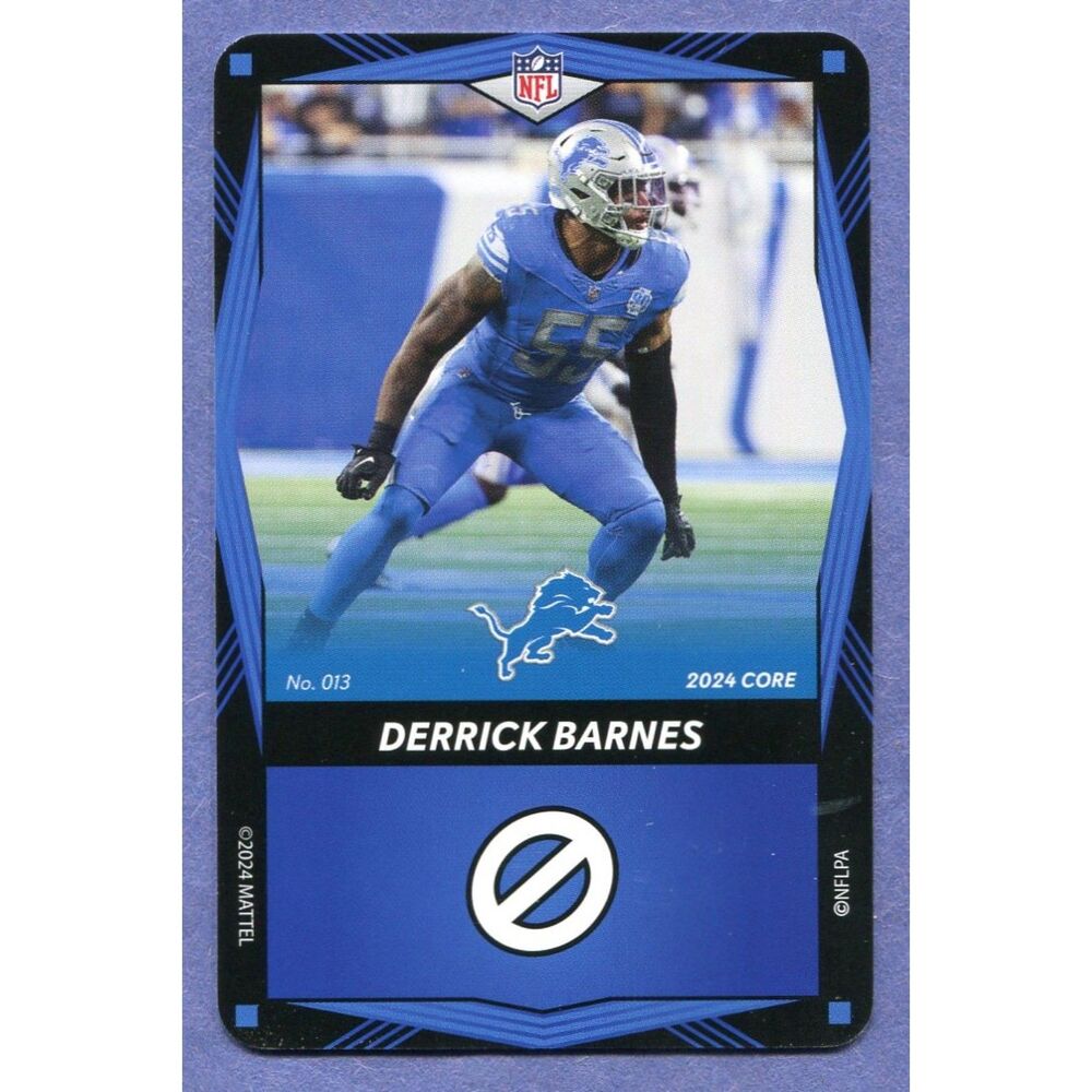 2024 Uno Elite Football Card Blue #13 Derrick Barnes